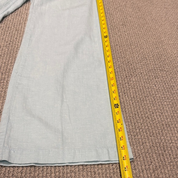 NWOT. Pilcro and the Letterpress Linen-blend Light Blue Pants, Size 8 Tall - Picture 8 of 16